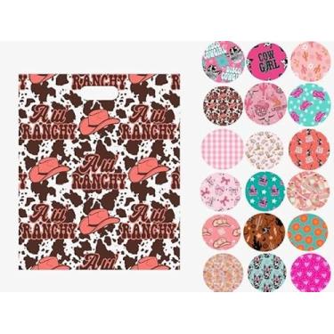 Imagem de Trendy Chick Mailers - Pacote com 100 produtos cortados em matriz e sacolas de compras/perfeito para lojas de varejo, boutiques, lojas de presentes, roupas e mercadorias | Ocidental, bonito e moderno