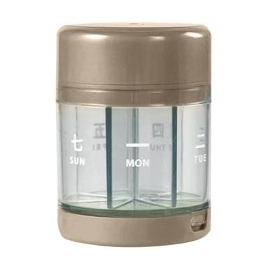 Imagem de Cortador de Medicamentos Caixa Portátil Two-in-One Sub-empaquetamento Armazenamento Lâmina Aço Inoxidável 304 Food Grade Camada Selagem Pílulas Rotativo Sete Grelhas