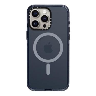 Imagem de CASETiFY Capa Impact para iPhone 15 Pro Max [4X testado contra quedas de grau militar/proteção contra quedas de 2,5 metros/compatível com Magsafe] - Azul clássico