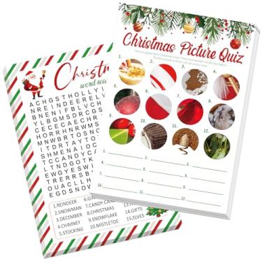 Imagem de COCHIE 30 Players Christmas Party Games for Adults Family Office Large Groups, Xmas Parties Movies Pictionary Game, Guesstures Game, Christmas Trivia Games with Answer Key (Xmas Search)