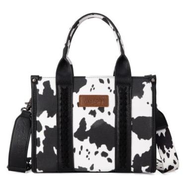 Imagem de Sacola Wrangler Cow Print  preta com alça de guitarra
