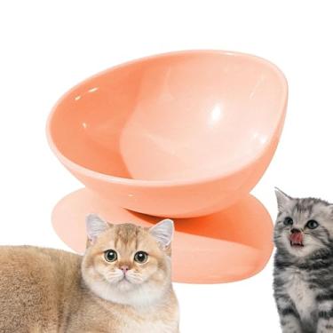 Imagem de Shakven Tigelas de comida de gato inclinadas, tigela de gato anti-vômito,Tigelas elevadas para gatos para comida e água - Prato inclinado para gatos, tigela de á para cães, sem estresse, ergonômico
