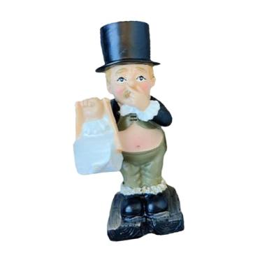 Imagem de MotiveTech Estatueta de menino em resina, escultura decorativa estética para mesa, estante, escritório, quarto, armários, de entrada.