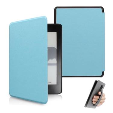 Imagem de Yzlvigrous Capa de Padrão Cruzado para Kindle Paperwhite 10ª Geração 2018, Cobertura Ultra Fissa PU de 6 Polegadas com Sono Automático e Acordar, Design de Correia Manual, Modelo: PQ94WIF