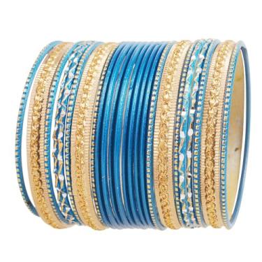 Imagem de Touchstone Pulseiras de metal indiano para mulheres de liga de ouro desi 2 dúzias conjunto de joias femininas Bollywood conjunto de joias femininas multi empilhamento largo texturizado grosso conjunto