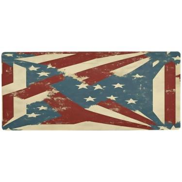 Imagem de SEHANY Tapete de mouse grande com bandeira americana, 89,9 x 39,9 cm, antiderrapante, para jogos, base de borracha de 3 mm, protetor de mesa, laptop, mesa para jogadores, desktop, escritório e casa
