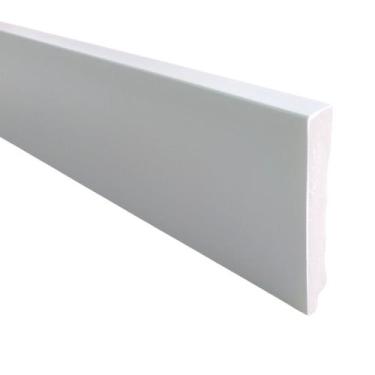 Imagem de Rodapé Poliestireno 10cm Liso Branco 2,4 Metros - VF