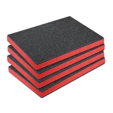 Imagem de Bothyi 4x Caixa de ferramentas espuma embalagem acolchoamento prático removível proteção inserções de espuma cortáveis ​​para caixas forro de gaveta para, 40x50x3cm