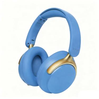 Imagem de Anjetsun Wireless Over Ear Headphones with Mic, 80H Playtime & 800mAh Fast Charge, ANC Noise Cancelling & Transparency Mode, Over The Head Headphones for Work Travel(Celestial Teal)