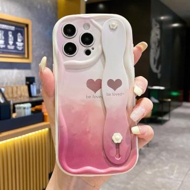 Imagem de Compatível com Redmi Note 14, 13, 12, 11 Pro Plus e 13C. Capa para celular Xiaomi 14T, 13T, 12T, Poco X7, F6 e F5 Pro com suporte de pulso em formato de coração (WNY06B).