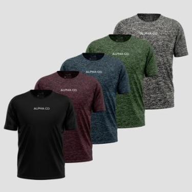 Imagem de Kit 5 Camisetas Dry Essential Alpha Co Masculina-Masculino