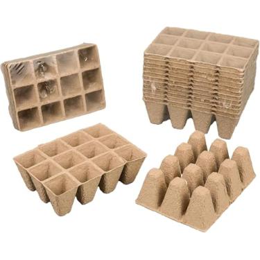 Imagem de Bandeja inicial de 120 sementes, bandejas para iniciantes de mudas, bandeja de sementes biodegradáveis, kit de germinação de sementes para viveiro, frutas, legumes, flores e outras plantas