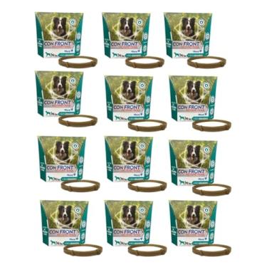 Imagem de Kit 12 Coleiras Deltametrina 25g Antipulgas Anticarrapatos Mosquitos Cães Grandes Proteção