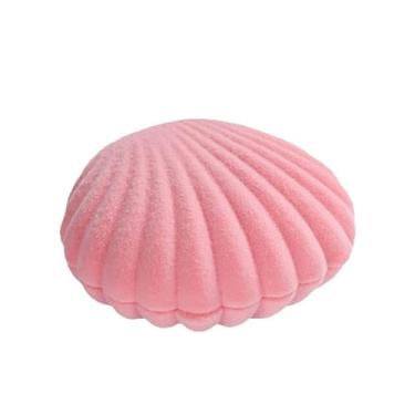 Imagem de Caixa de joias de concha para brincos, colares, pulseiras, suporte de exibição de presente, rosa, elegante, mini organizador de joias