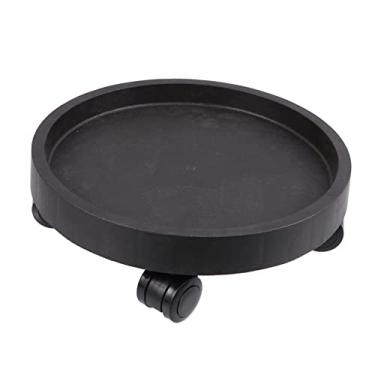 Imagem de Vaso de flores base vaso rodízio planta resistente Dolly plantadores internos planta branca planta planta sobre rodas plantas internas vaso de flores redondo suporte polia lata de lixo resina