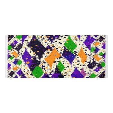 Imagem de Wassud Capas de lavadora e secadora de padrão geométrico colorido, protetor de lavadora com sacos de armazenamento, capa de geladeira à prova de poeira com bolsos para lavanderia doméstica, cozinha