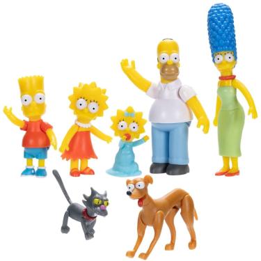 Imagem de Bonecos de ação Disney The Simpsons Family, escala de 2,5”