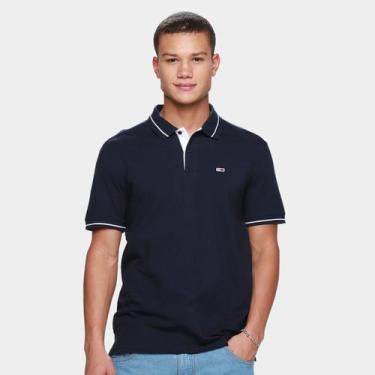 Imagem de Camisa Polo Tommy Jeans Tipped Masculina, Marinho, P