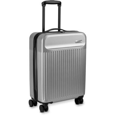 Imagem de Mala de Bordo 40L Easy Travel Prata – Compacta e Resistente, Rodinhas 360°, Alça Retrátil, Ideal para Viagem de Avião, Trabalho ou Férias
