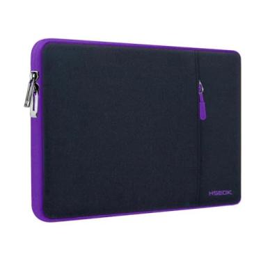 Imagem de Hseok Capa para laptop de 15,6 polegadas, proteção à prova de choque, repelente de água com bolso acessório, compatível com Mac Pro de 16 polegadas 2025-2019, bolsa de manga para a maioria dos