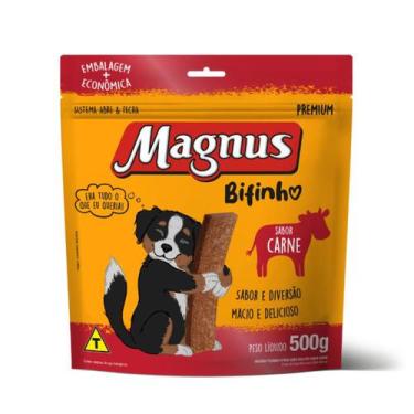 Imagem de Petisco Magnus Bifinho Sabor Carne 500g para Cachorros - Adimax