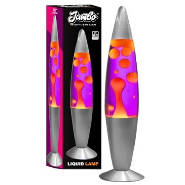 Imagem de Jambo Lâmpada de movimento de 40,64 cm (roxa com cera amarela/laranja, 40,64 cm) I Linda lâmpada líquida I Entertaining para adultos e crianças, I
