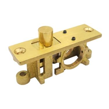 Imagem de elox Fechadura de trilho inferior resistente para porta de vidro – tipo cilindro de encaixe, compatível com moldura de alumínio, estrutura de latão sólido (sem cilindro)