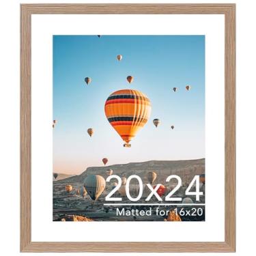 Imagem de JCJMY Porta-retrato de 50 x 61 cm com tapete de 40 x 50 cm, para exibição de foto 40 x 50 com tapete ou 51 x 61 sem tapete, moldura grande para pôster de 50 x 61 cm com acrílico, marrom rústico