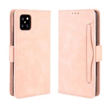 Imagem de Capa para Samsung Galaxy Note 10 Lite,Retro magnético Flip Case,Design de carteira de couro PU com slots de cartão removíveis -Pink