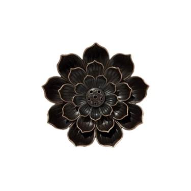 Imagem de Incensario Vareta, Flor de Lotus de Metal, Queimador de Incenso, Porta Incenso (Cobre)
