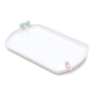 Imagem de Bandeja Travessa Para Servir De Porcelana Birds Pássaros Wolff 25,5x15cm