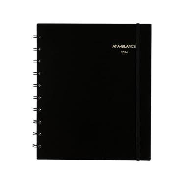 Imagem de Agenda semanal/mensal de agendas 2024 AT-A-GLANCE Move-A-Page, 20 x 28 cm, preta, de janeiro a dezembro de 2024, 70950E05