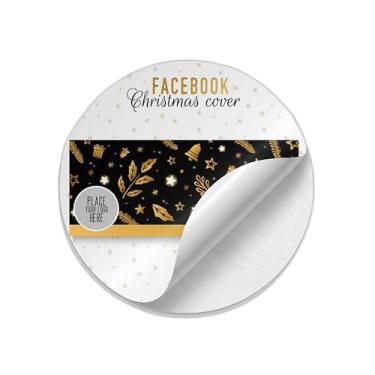 Imagem de Ladrilho Decorativo de Cerâmica Com Estampa Natalina Em Ouro Sobre Preto