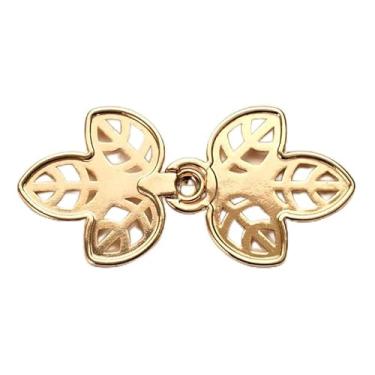 Imagem de Aperte o botão de cintura para mulheres saia calça jeans clipe de cintura ajustável broche de metal (A)