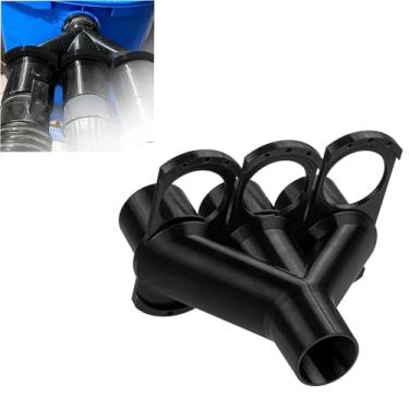 Imagem de Bidirecional e 3 vias com portões de explosão e portas de poeira pesada, para aspirador de pó de 53 a 10 cm, suporte de parafuso ou cola, design de fenda transparente (3 vias)