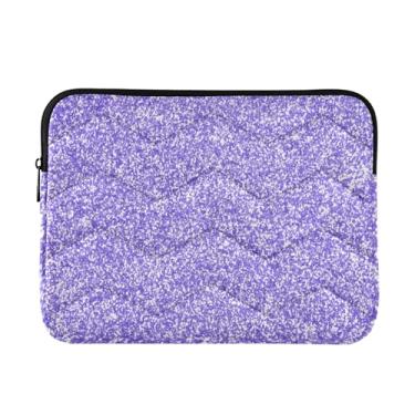 Imagem de Capa para laptop fina e leve com glitter lavanda, bolsa de transporte durável para tablet de viagem para trabalho, bolsas para laptop para mulheres, de 13 a 14 polegadas