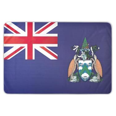 Imagem de Almofadas impermeáveis com bandeira nacional da Ilha Ascensão, grandes, almofadas para urinar na cama, almofadas de urina para adultos laváveis