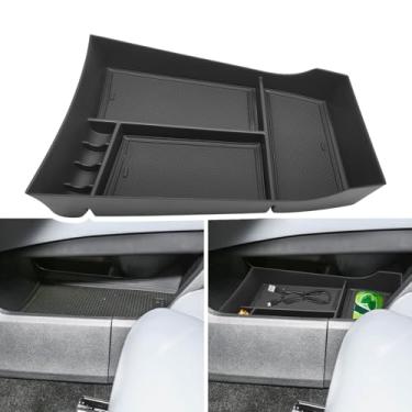 Imagem de Agulier Organizador de console central ABS compatível com 5º Nissan Rogue 2021 2022 2023 2024 2025 caixa de armazenamento de apoio de braço com compartimento de armazenamento inferior acessórios