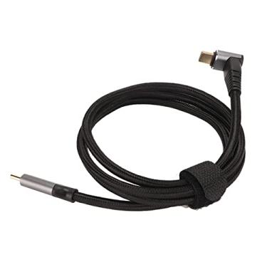 Imagem de Cryfokt Cabo USB C de 90 Graus Cabo de Carregamento Rápido Profissional para Steam Deck 4K 60Hz Tela de Projeção HD para Trabalho, Estudo, Entretenimento, Liga de Alumínio, Linha Trançada de Nylon