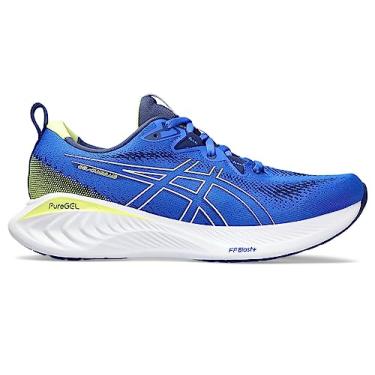 Imagem de ASICS Tênis de corrida masculino Gel-Cumulus 25, Azul ilusão/amarelo brilhante, 39
