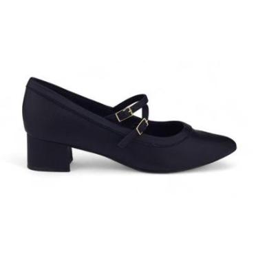 Imagem de Sapato Feminino Piccadilly Boneca Taci 739084 Napa Salto Médio-Feminino