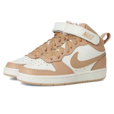 Imagem de Nike Unissex-Child Court Borough Mid 2 (criança grande), Marfim claro/cânhamo/vela, 18