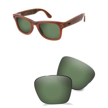 Imagem de AOZAN Lentes de substituição ANSI Z87.1 para óculos inteligentes RayBan Meta Wayfarer RW4008 53 mm, fotocromáticas e resistentes a impactos, Cinza e verde, RW4008 53mm