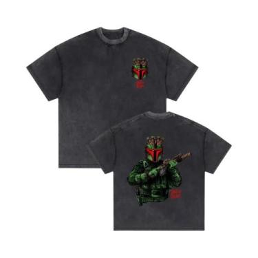 Imagem de Camiseta Masculina Oversized Vintage Com Estampa De Esqueleto Em Algod