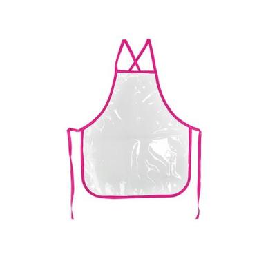 Imagem de Avental liso transparente / rosa infantil para pintura - Maxcrill