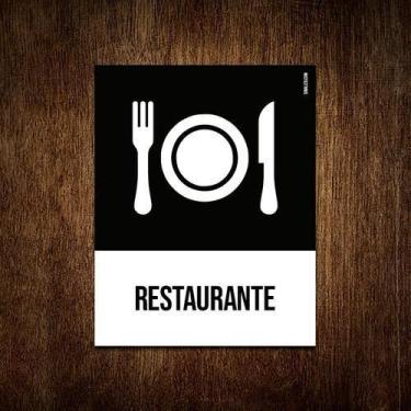Imagem de Placa Sinalização Ícone - Restaurante 18X23 - Sinalizo