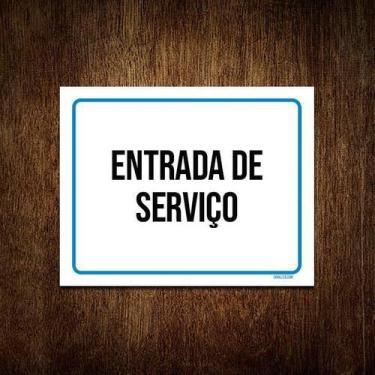 Imagem de Kit 10 Placas Ambiente Sinalização Setor Entrada De Serviço - Sinalizo