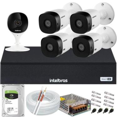 Imagem de Kit 4 Câmeras Intelbras Full Hd 1220b Dvr 4 Canais 1004c 1tb+ 1 Câmera