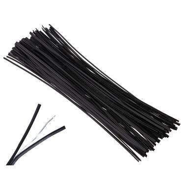 Imagem de ONLYKXY Laços de plástico para plantas laços reutilizáveis para pão, laços de torção, abraçadeiras de bolo, abraçadeiras de doces para sacos de 18 cm/7 polegadas (80, preto)