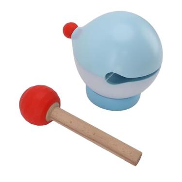 Imagem de Zyyini Luz Noturna de Peixe de Madeira Recarregável, Lâmpada de Cabeceira Fofa Sem Fio Regulável Com Adesivos Brilho de 3 Níveis para Crianças Madeira de Faia ABS 18,38 Onças (Azul)